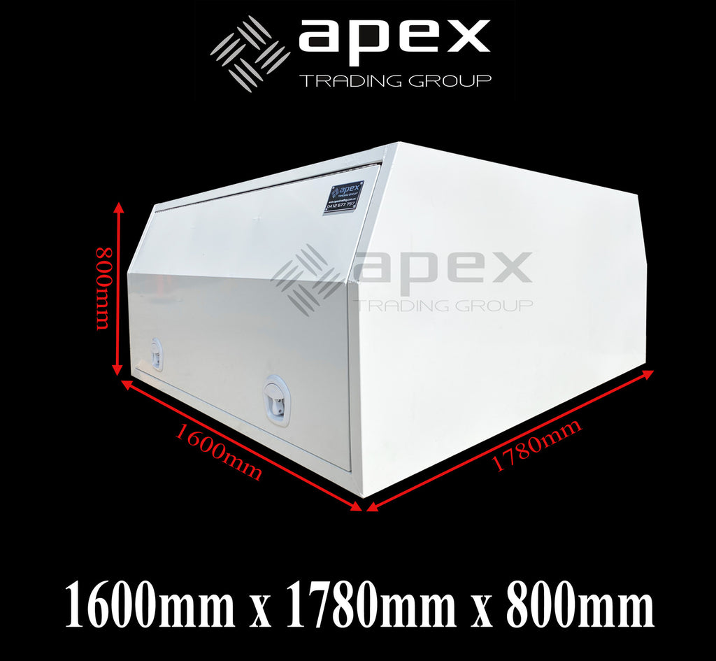 White Aluminium Multi Lid Canopy Toolbox AC1600FPWL