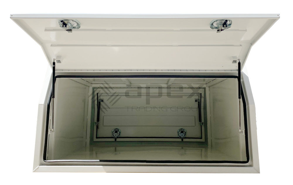 White Aluminium Multi Lid Canopy Toolbox AC1600FPWL