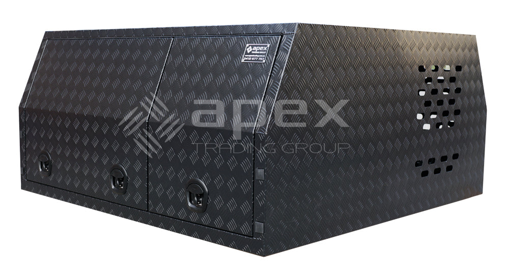 Aluminium Dog Cage & Fridge Box Canopy AC1800DTBL