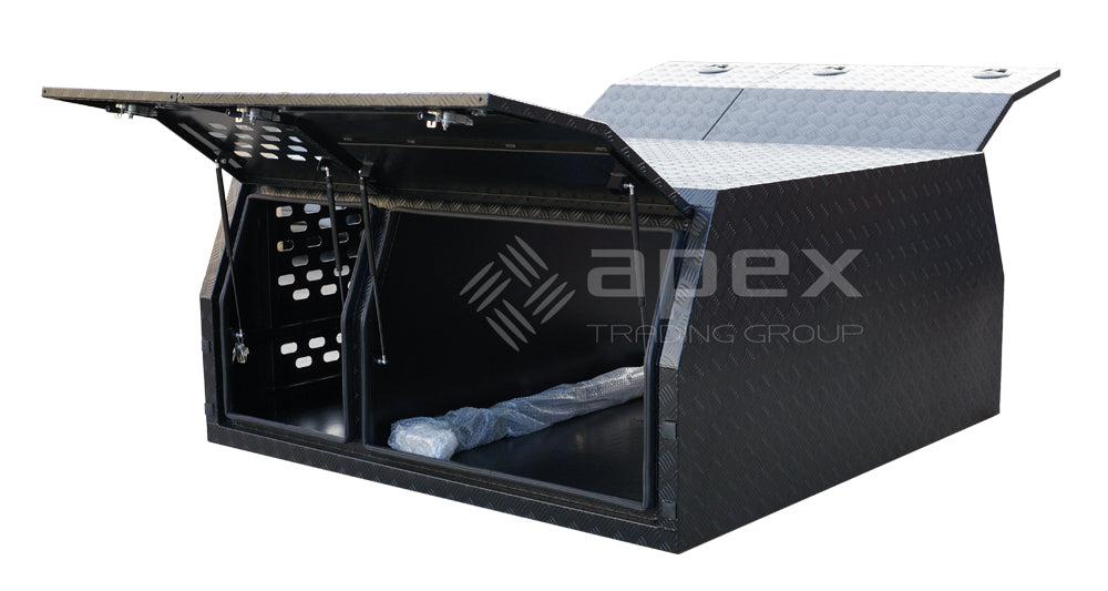 Aluminium Dog Cage & Fridge Box Canopy AC1800DTBL