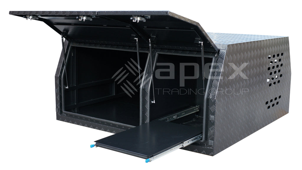 Aluminium Dog Cage & Fridge Box Canopy AC1800DTBL