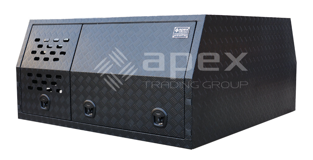 Aluminium Dog Cage & Fridge Box Canopy AC1800DTBL