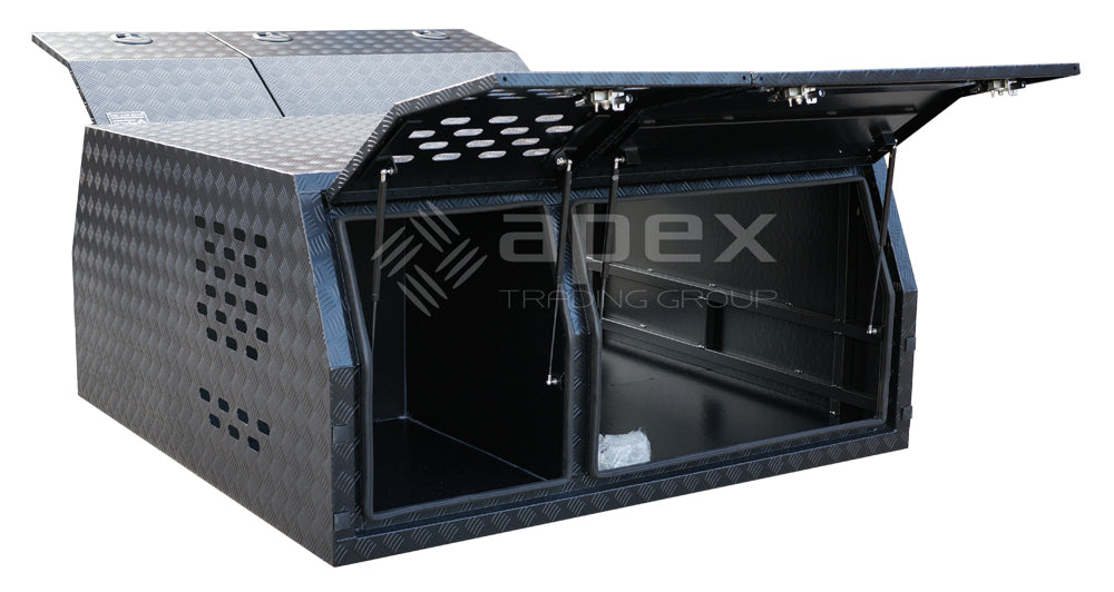 Aluminium Dog Cage & Fridge Box Canopy AC1800DTBL