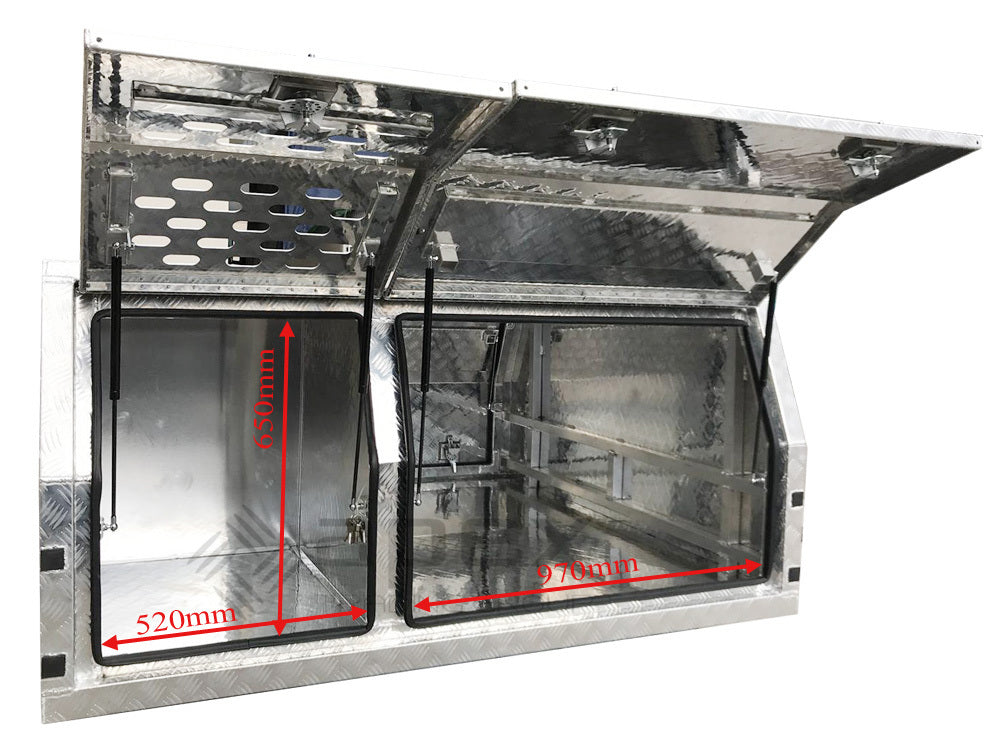 Aluminium Dog Cage Fridge Box Canopy Toolbox AC1800DTL