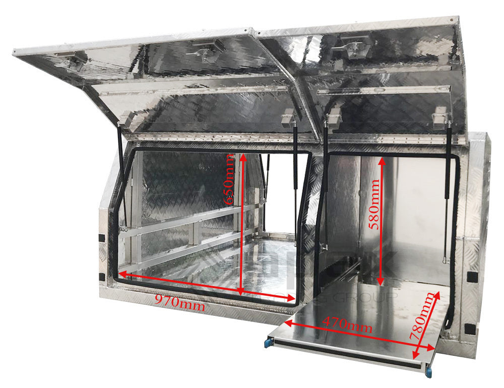 Aluminium Dog Cage Fridge Box Canopy Toolbox AC1800DTL