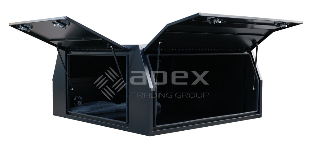 Black Aluminium Multi Lid Canopy Toolbox AC1800FPBL