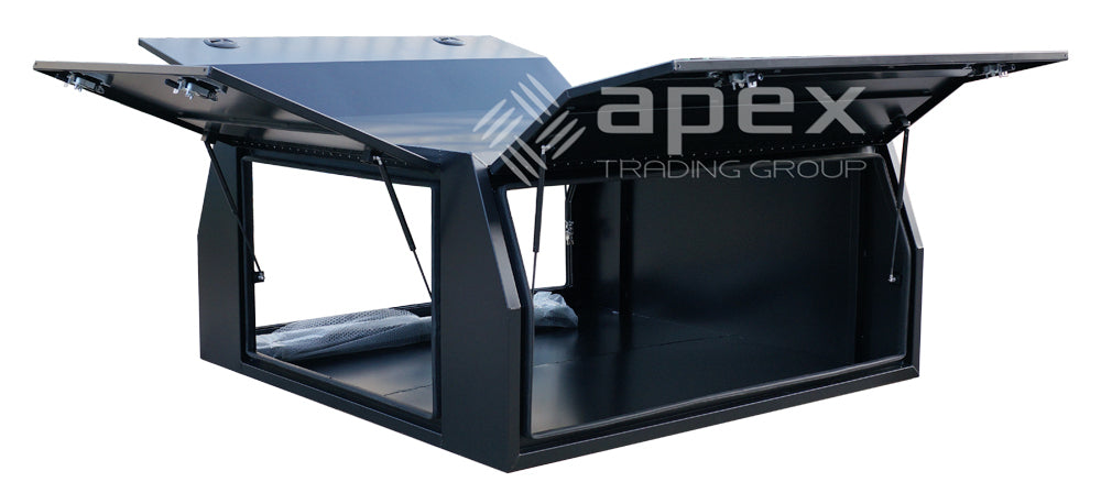 Black Aluminium Multi Lid Canopy Toolbox AC1800FPBL