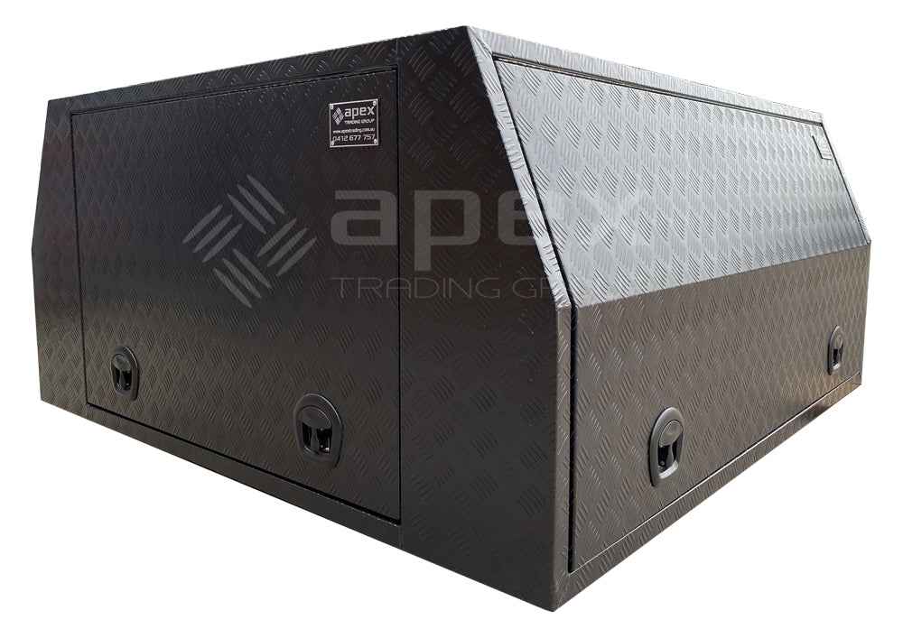 Black Aluminium Multi Lid Canopy Toolbox AC2400CPBL