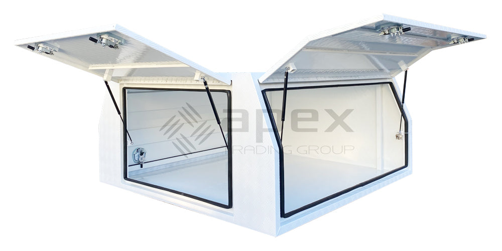 White Aluminium Multi Lid Canopy Toolbox AC2400CPWL