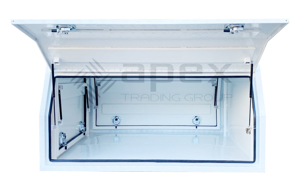 White Aluminium Multi Lid Canopy Toolbox AC2400CPWL