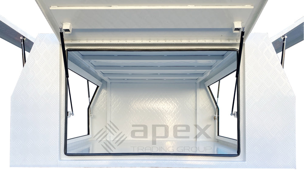 White Aluminium Multi Lid Canopy Toolbox AC2400CPWL