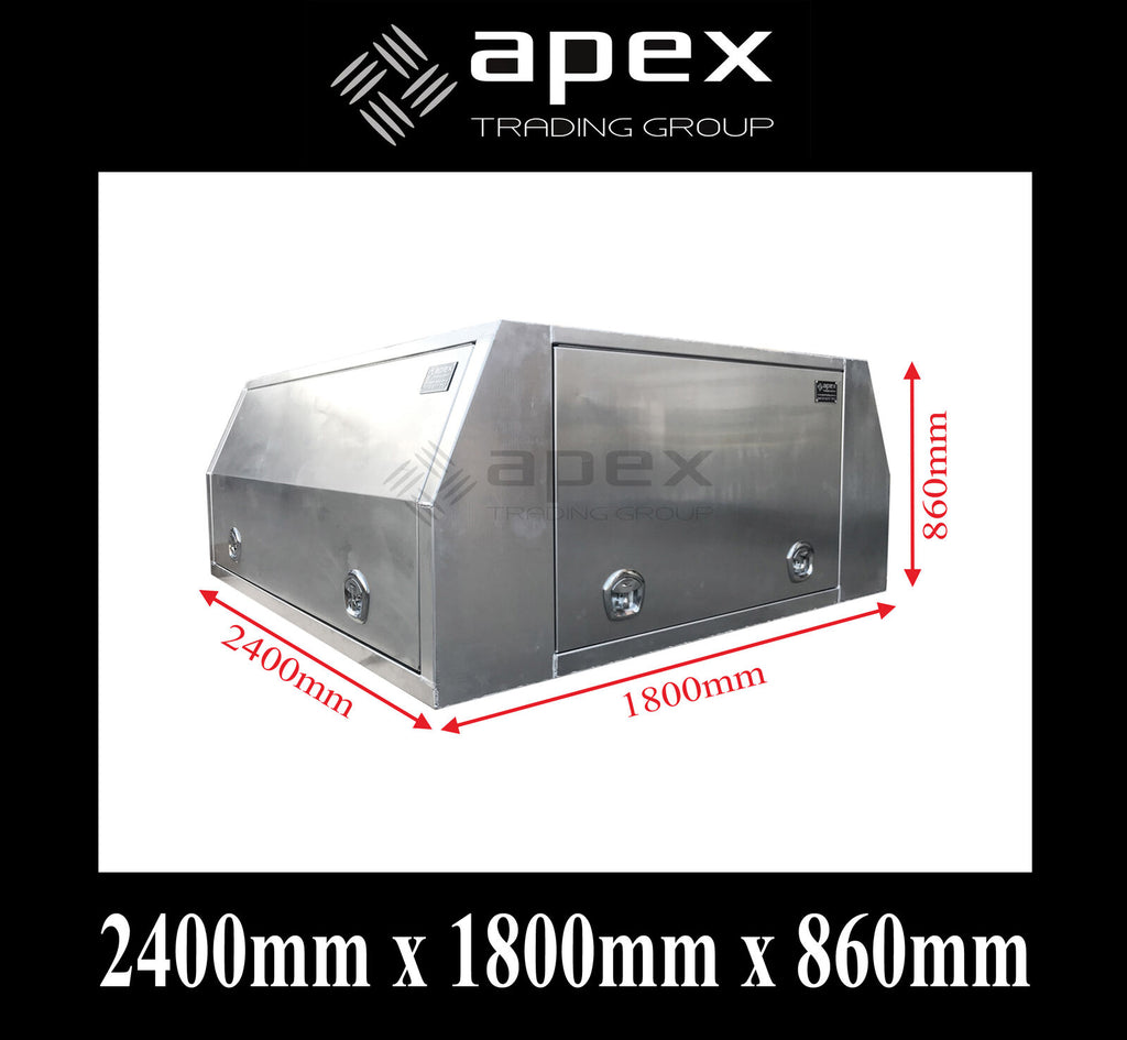 Aluminium Multi Lid Canopy Toolbox AC2400FPL