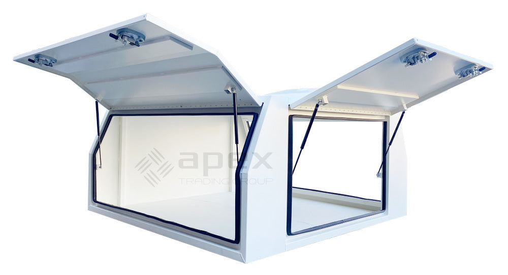 White Aluminium Multi Lid Canopy Toolbox AC2400FPWL