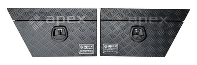 Aluminium Checker Black Undertray Toolbox Set U750CPBL