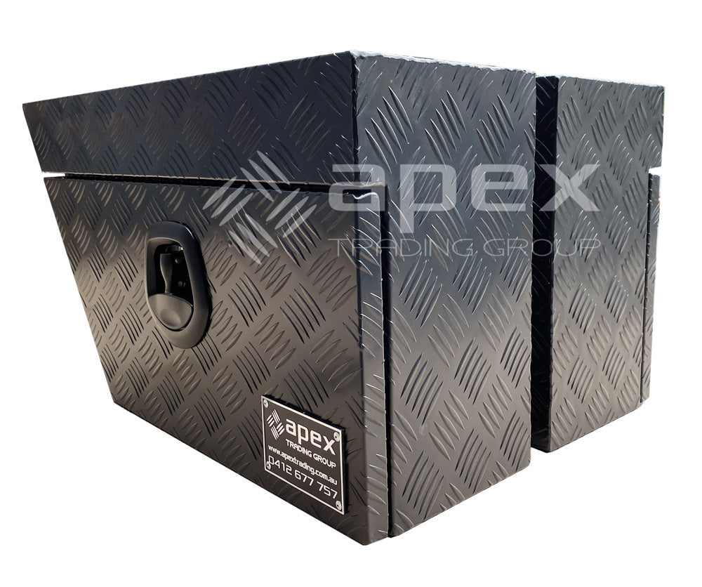 Aluminium Checker Black Undertray Toolbox Set U750CPBL